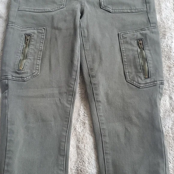 American Eagle Olive Green Moto Sryle Next Level Stretch Highest Rise Jegging 4 - Picture 6 of 7